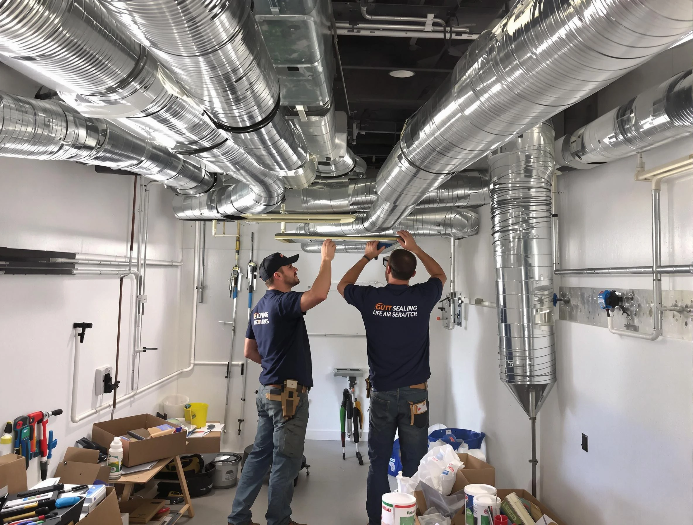 Washington Terrace Air Duct Cleaning technician applying professional duct sealing solutions in Washington Terrace