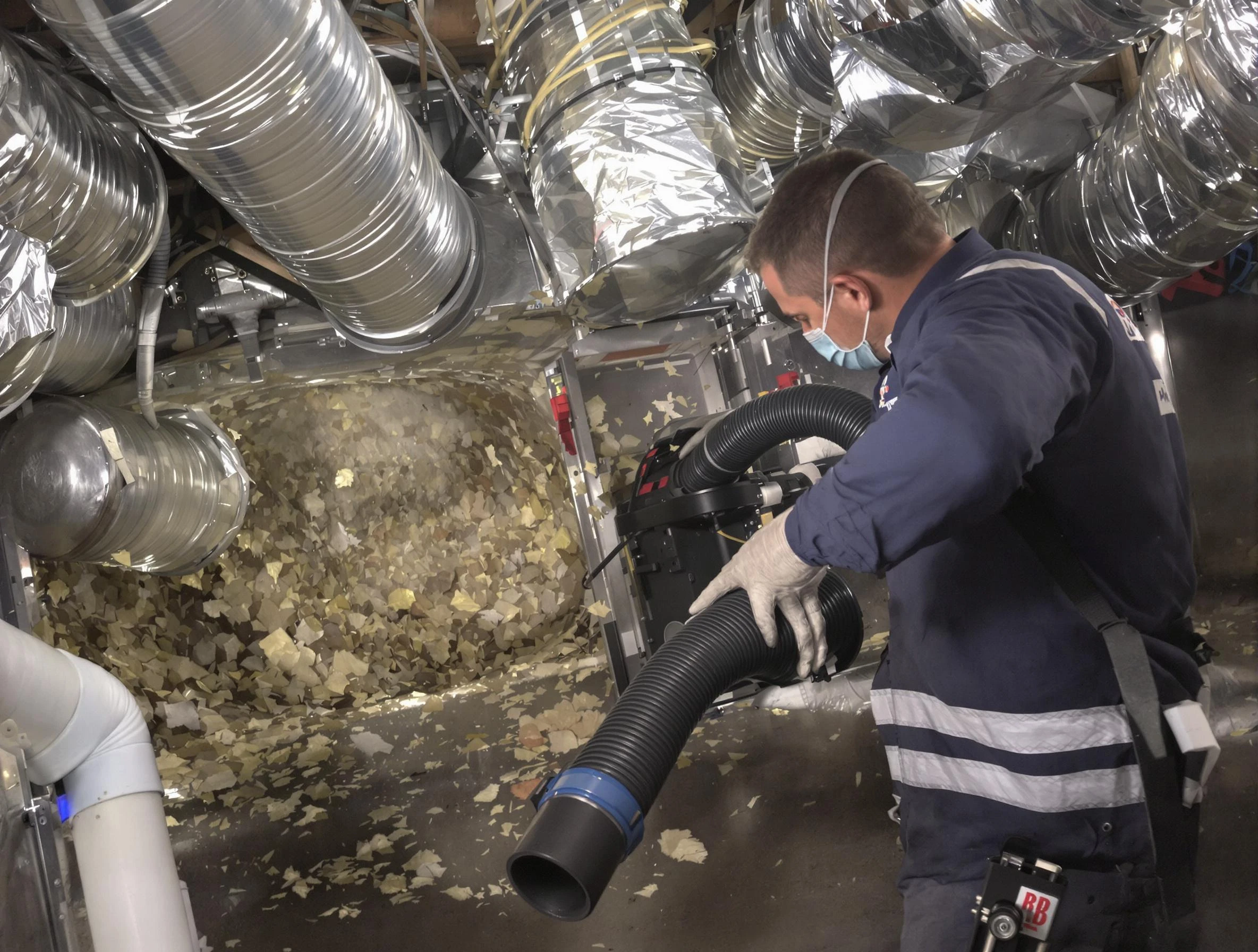 Washington Terrace Air Duct Cleaning specialist operating negative pressure cleaning equipment for thorough duct maintenance in Washington Terrace